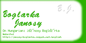 boglarka janosy business card